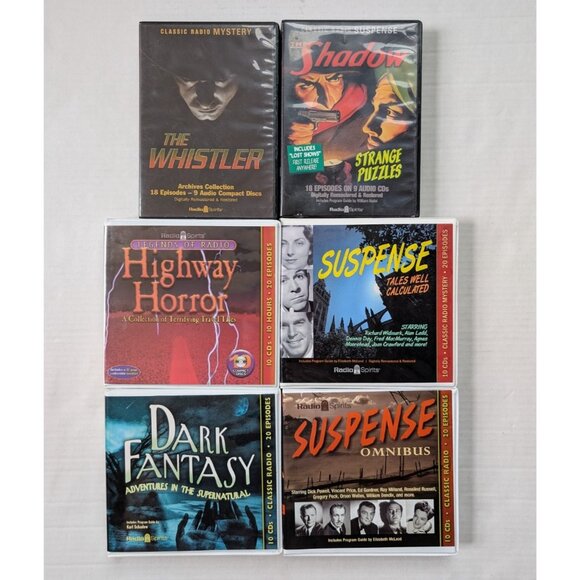 Radio Spirits Audiobook CD Lot of 6 The Shadow Whistler Suspense Dark Fantasy - Picture 1 of 12